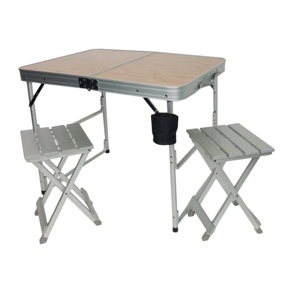 Oasis Raptor Table and Two Chairs Combo - Heavy Duty, Lightweight, Suitcase Style Design Made Of Military Grade Aluminum - Designed In USA, 10 Years Warranty