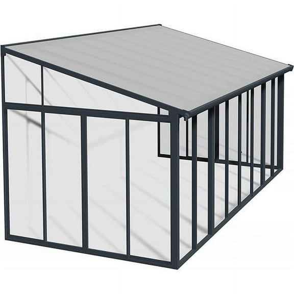 Oasis SanRemo 10' x 18' Gray Patio Gazebo, Polycarbonate