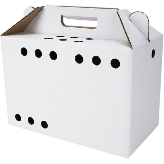 Oasis Small Disposable Pet Carrier, White, 200 lb Limit (12 Pack)