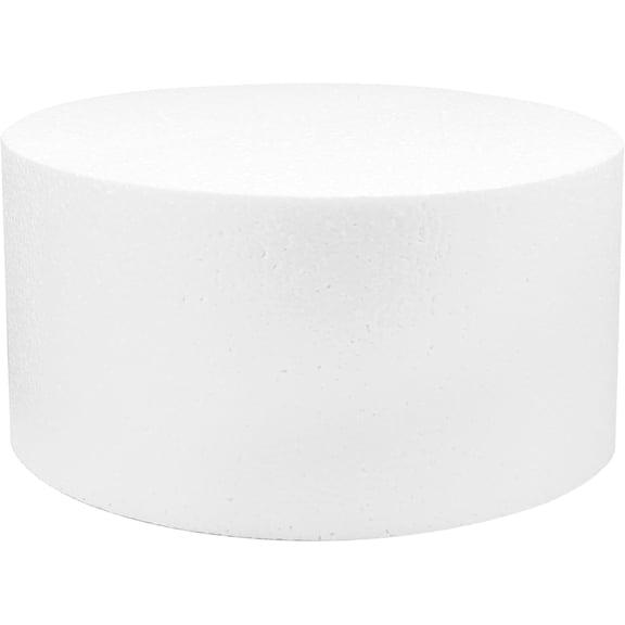O'Creme Round Cake Dummy, 6" x 5", Styrofoam Display Form for Cake Decorating Practice and Bakery Supplies