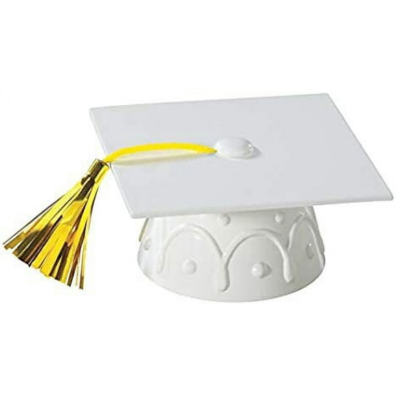 Oasis Supply, Congrats Grad, Graduation Cap/Hat Toy Cake Decoration Food Topper & Centerpiece - White