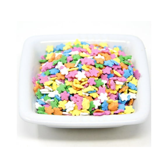 Oasis Supply, Easter and Spring,Cake Cupcake Topper Sprinkle Quins, 8 oz (Pastel Flower Shapes)