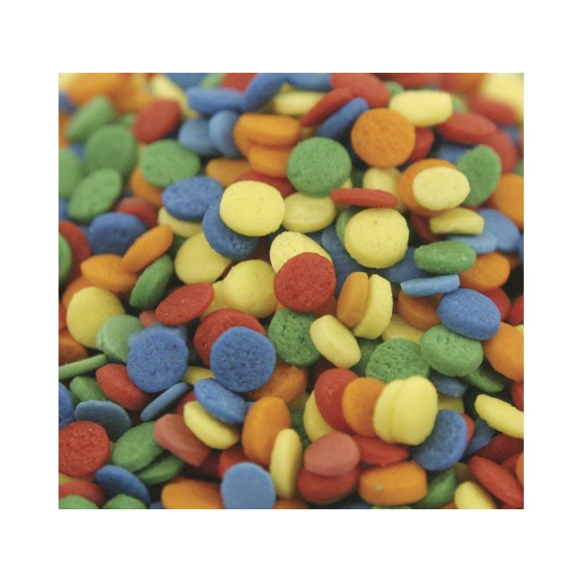 Oasis Supply Edible Confetti Sprinkles Primary Sequins 8 oz