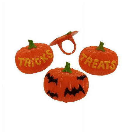 Oasis Supply Halloween Pumpkin Rings, Assorted Styles, 12 ct