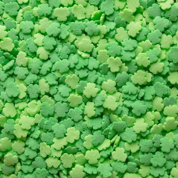 Oasis Supply St Patrick's Day Sprinkles, Green Clover Quins - 3 oz