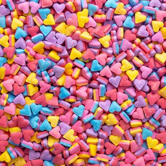 Oasis Supply Valentine's Day Sprinkles, Rainbow Hearts Sprinkles - 3 oz