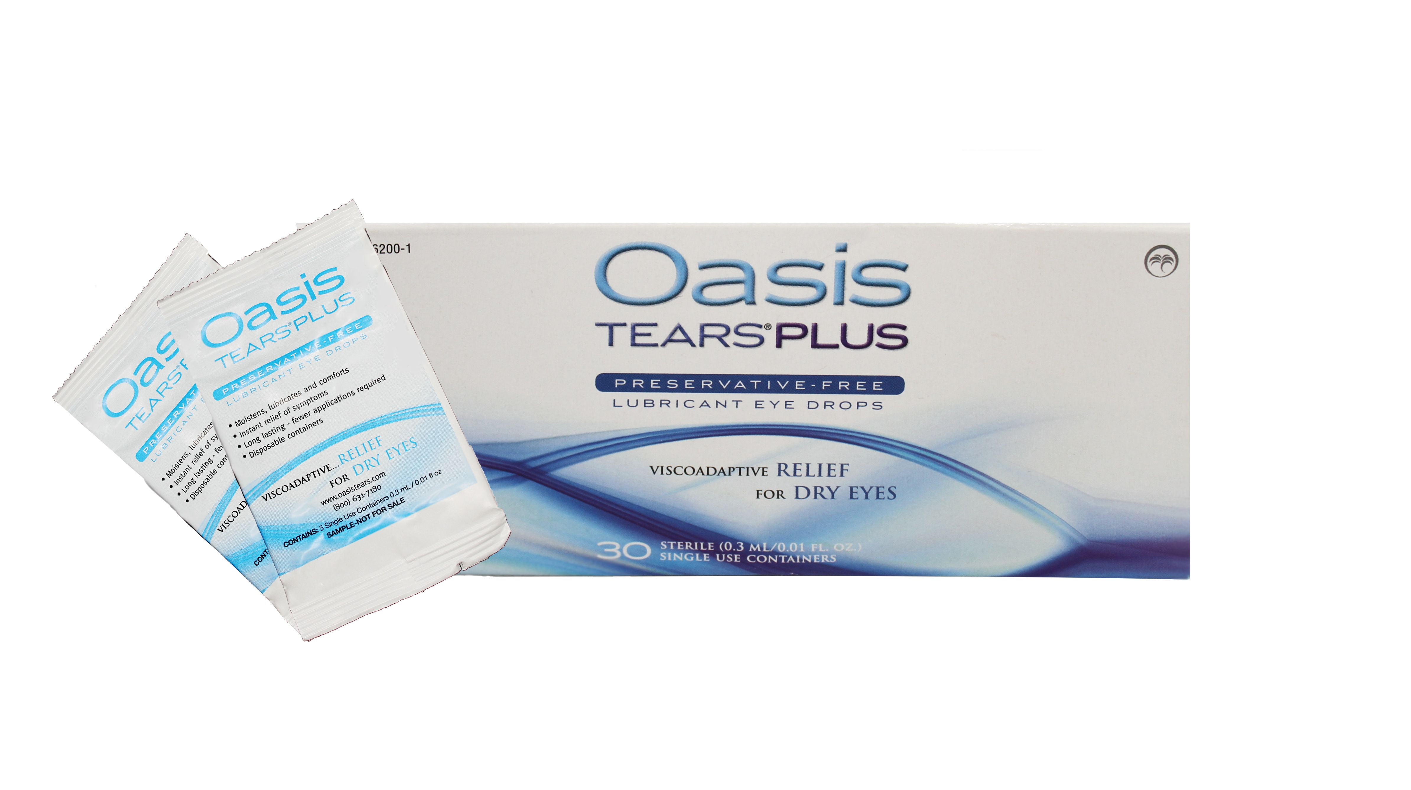 Oasis Tears PLUS PreservativeFree Lubricant Eye Drops 40 Vials (1 Box