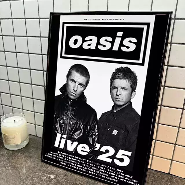 Oasis Tour In Summer 2025 Tour Date Fan Gifts Poster