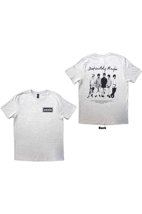 Oasis Unisex T-Shirt: Definitely Maybe Promo (Back Print) (Large)