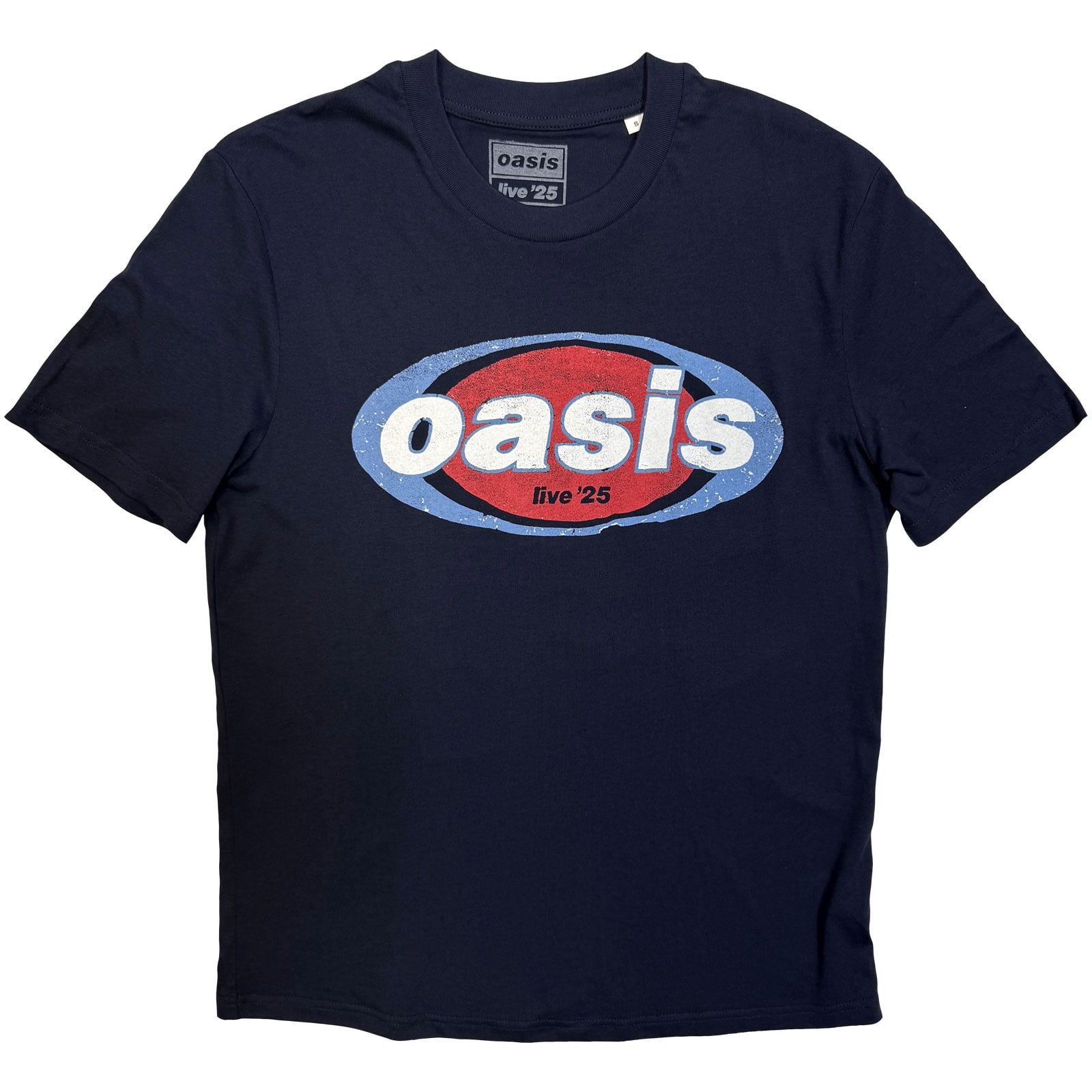 Oasis live'25 Tシャツ Logo Navy ロゴTシャツ　完売品 Oasis Unisex T-Shirt: Elliptical Logo (Navy Blue) (Ex-Tour