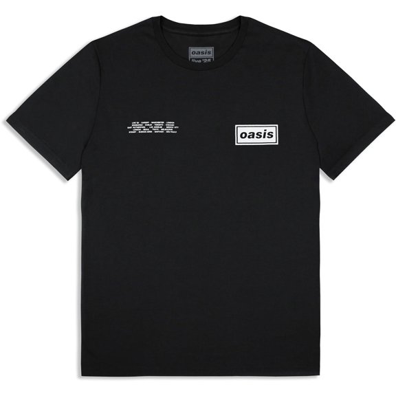 Oasis Unisex T-Shirt: Global Cities Logo (Black) (Ex-Tour)