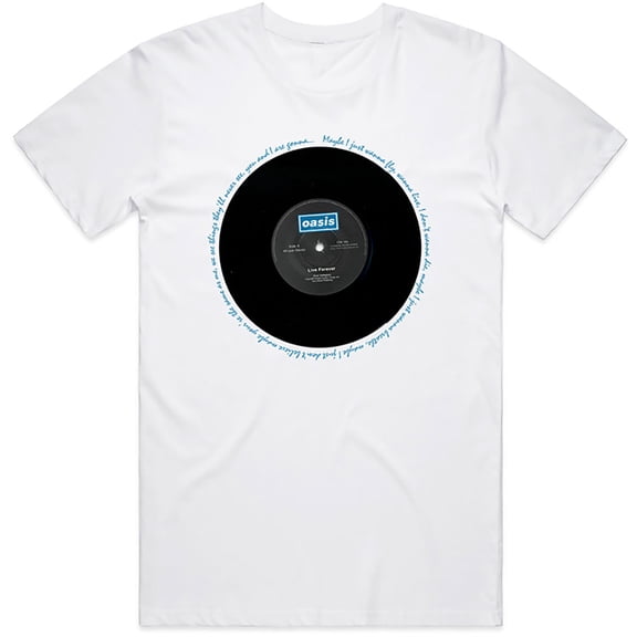 Oasis Unisex T-Shirt Live Forever Single (X-Large)