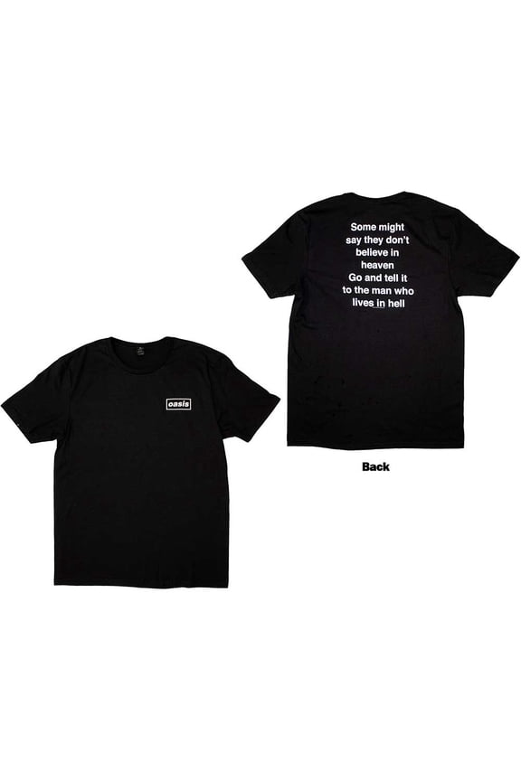Oasis Unisex T-Shirt: Some Might Say Lyric (Back Print) (Small)