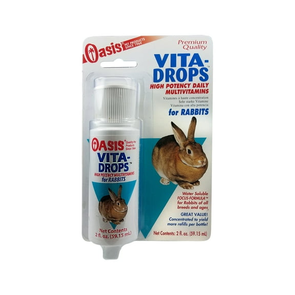 Oasis Vita-Drops Daily Multivitamin for Rabbits, 2 fl oz.