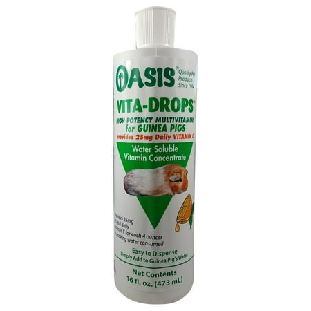 Oasis Vita-Drops Multivitamin for Guinea Pig with Vitamin C, 16 fl oz.