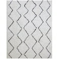 thumbnail image 1 of Oasis Waves White and Dark Gray Polyester Area Rug, 1 of 3