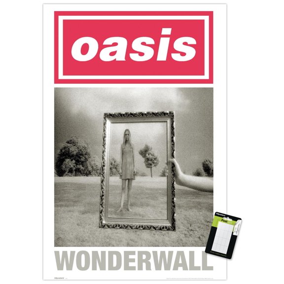 Oasis - Wonderwall Red Wall Poster, 22.375" x 34"