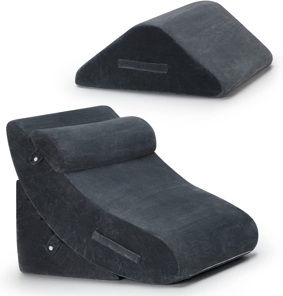 OasisCraft 4pcs Orthopedic Bed Wedge Pillow Set, Triangle Wedge Pillows