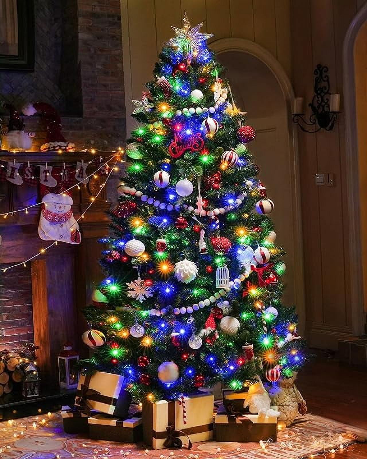 OasisCraft 6.5ft Prelit Christmas Tree with Color Changing LED Lights 8