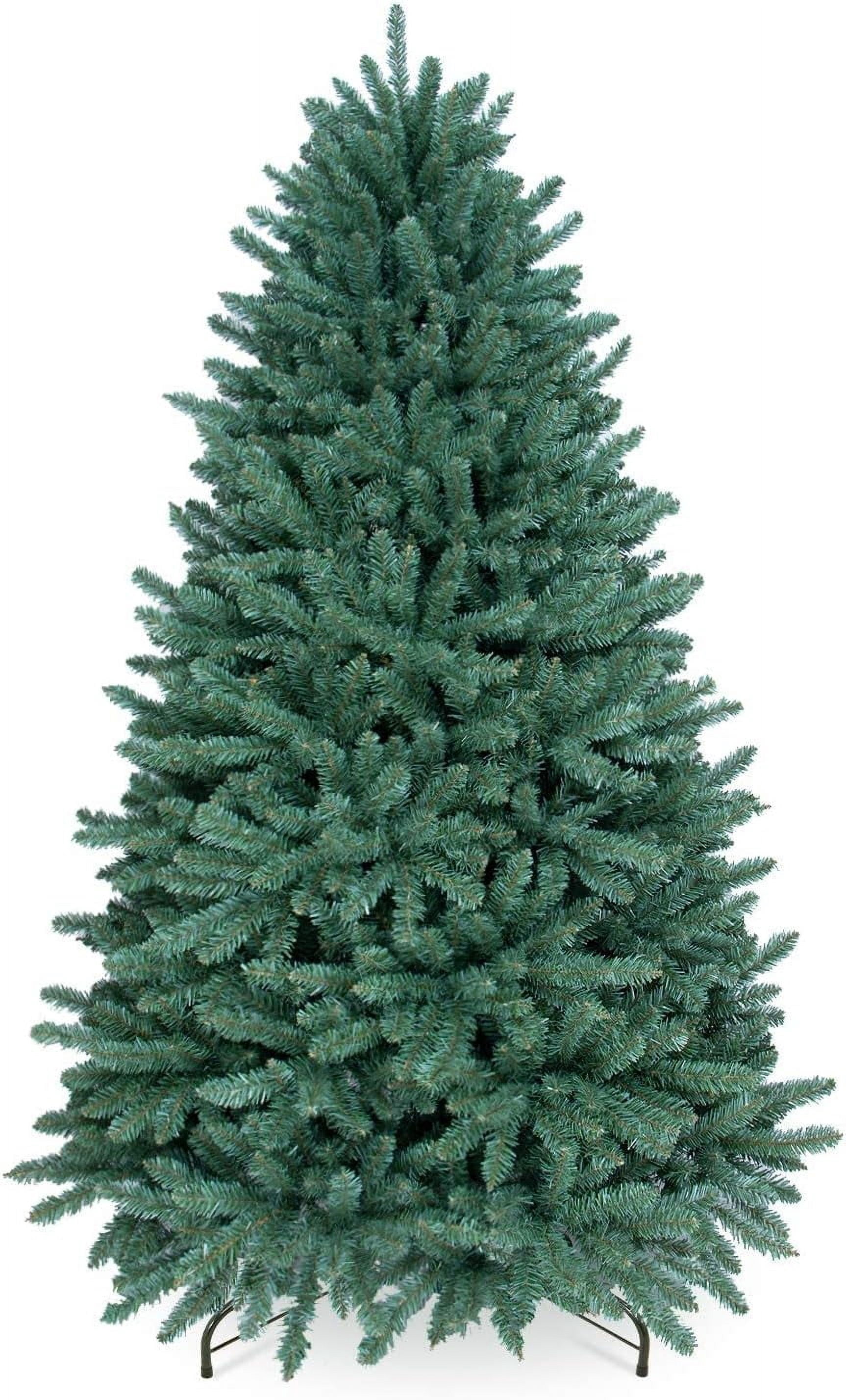 OasisCraft 7ft Unlit Christmas Tree Premium Hinged Blue Spruce ...