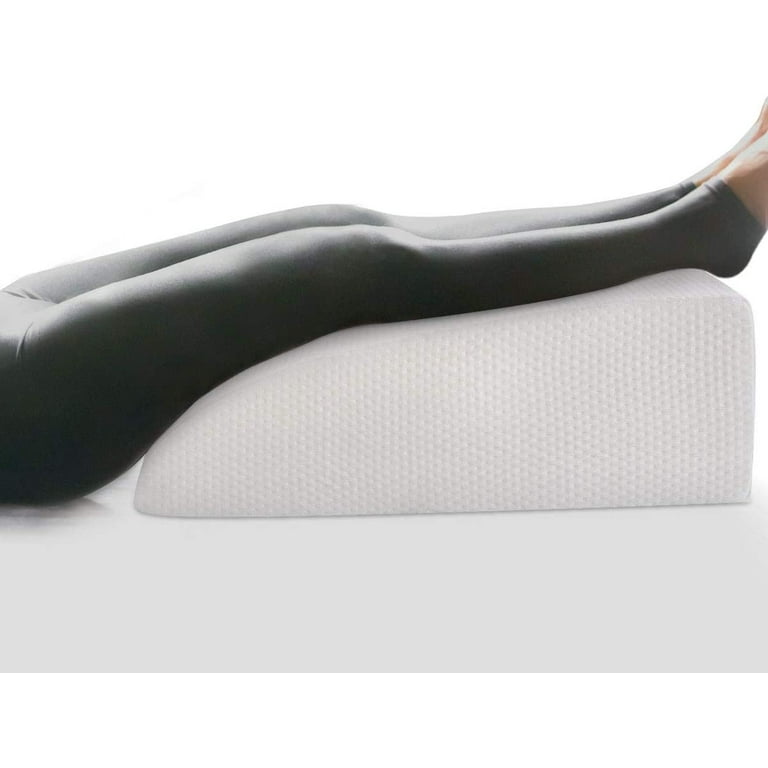 Leg Elevation Wedge Pillow With Full Memory Foam Top, High Density Leg Rest  Elevating Pillow- Relieves and Recovers Foot and Ankle Injury, Leg Pain,  Hip and Knee Pain, for Blood Circulation 