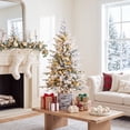 thumbnail image 1 of OasisCraft Pre-Lit 4.5FT Snow Flocked Christmas Tree 100LED Lights, 1 of 8