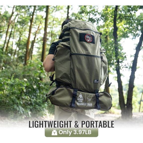 OasisFlex Camping Chair, High Back Folding Chair with Carry Bag, Great for Camping, Beach, Picnic, Park, Lawn, Sports and Outdoor Events