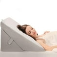 thumbnail image 1 of OasisSpace Bed Wedge Pillow, Adjustable 8&12 Inch Folding Memory Foam Sleeping Pillow Incline Cushion System for Legs and Back Pain with Washable Cover - Acid Reflux,Heartburn,Snoring,Reading, 1 of 5