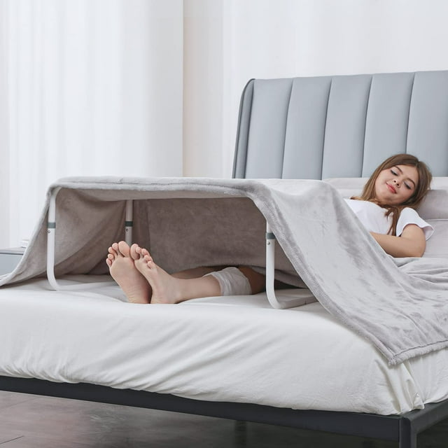 OasisSpace Adjustable Aluminum Blanket Lifter for Bed Support