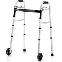 OasisSpace Compact Folding Walkers, Lightweight Narrow Walker for Small Spaces Up to 300lbs