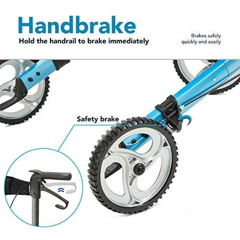 OasisSpace Foldable Rollator Walker with Seat, Walker with 10" Front