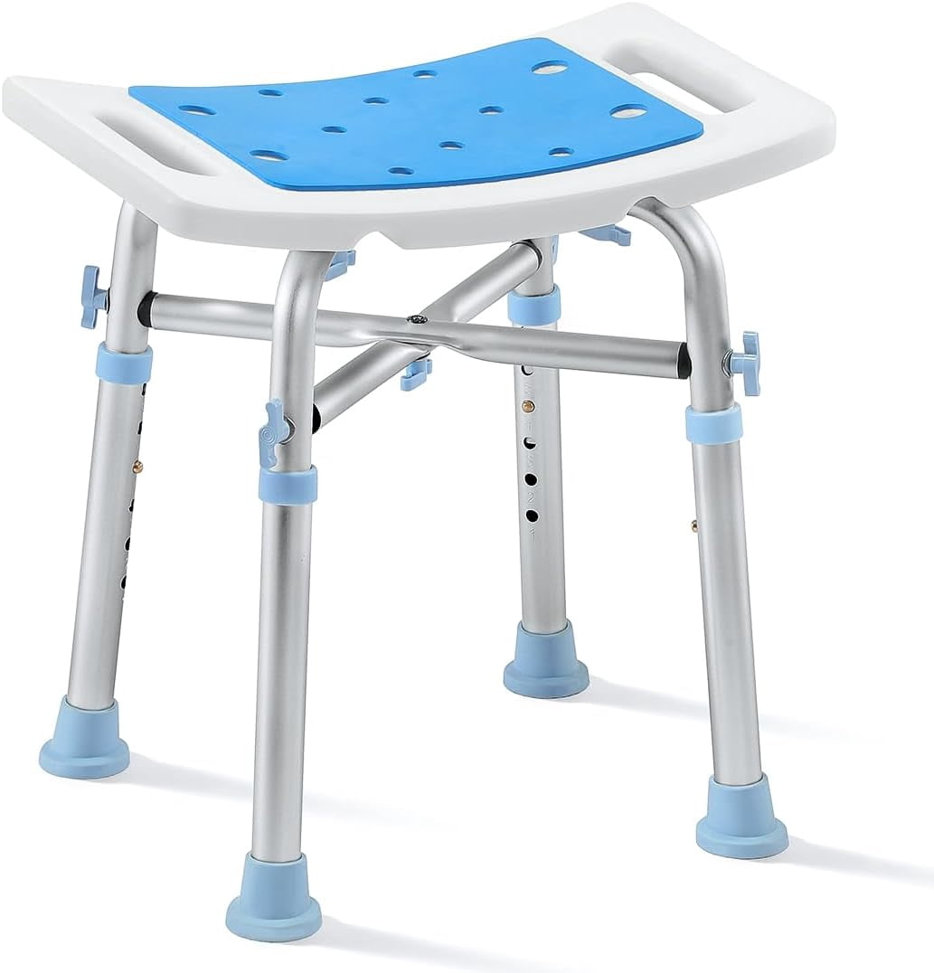 OasisSpace Heavy Duty Shower Chair 500lb for Adults, Padded Bath Seat ...