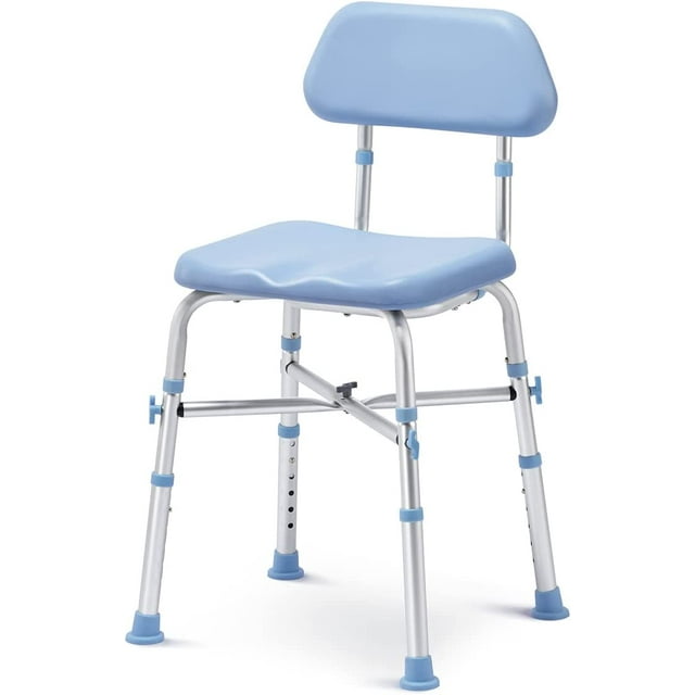 OasisSpace Heavy Duty Shower Chair with Back 500lbs, Padded Bathroom