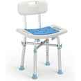 OasisSpace Heavy Duty Shower Chair with Back 500lb, Padded Bath Seat