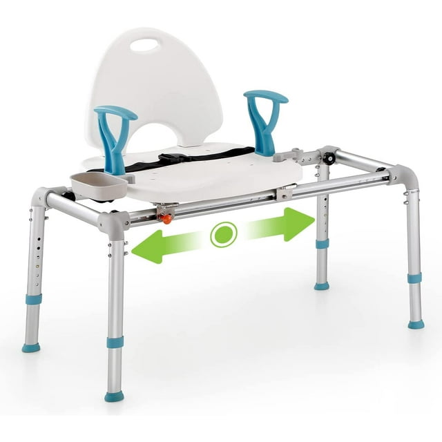 OasisSpace Heavy Duty Sliding Bathtub Transfer Bench 450lbs, Shower