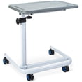 thumbnail image 1 of OasisSpace Overbed Table, Hospital Bed Table with Holder, Adjustable over Bedside with Wheels for Hospital and Home Use - Laptop, Reading, Eating Cart Stand - Bedridden, Elderly, Senior Patient Aid, 1 of 7
