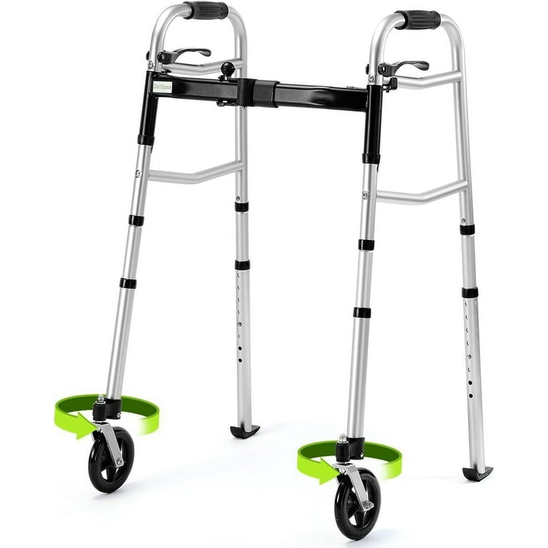 OasisSpace Compact Folding Walker, Standard Walker with 5