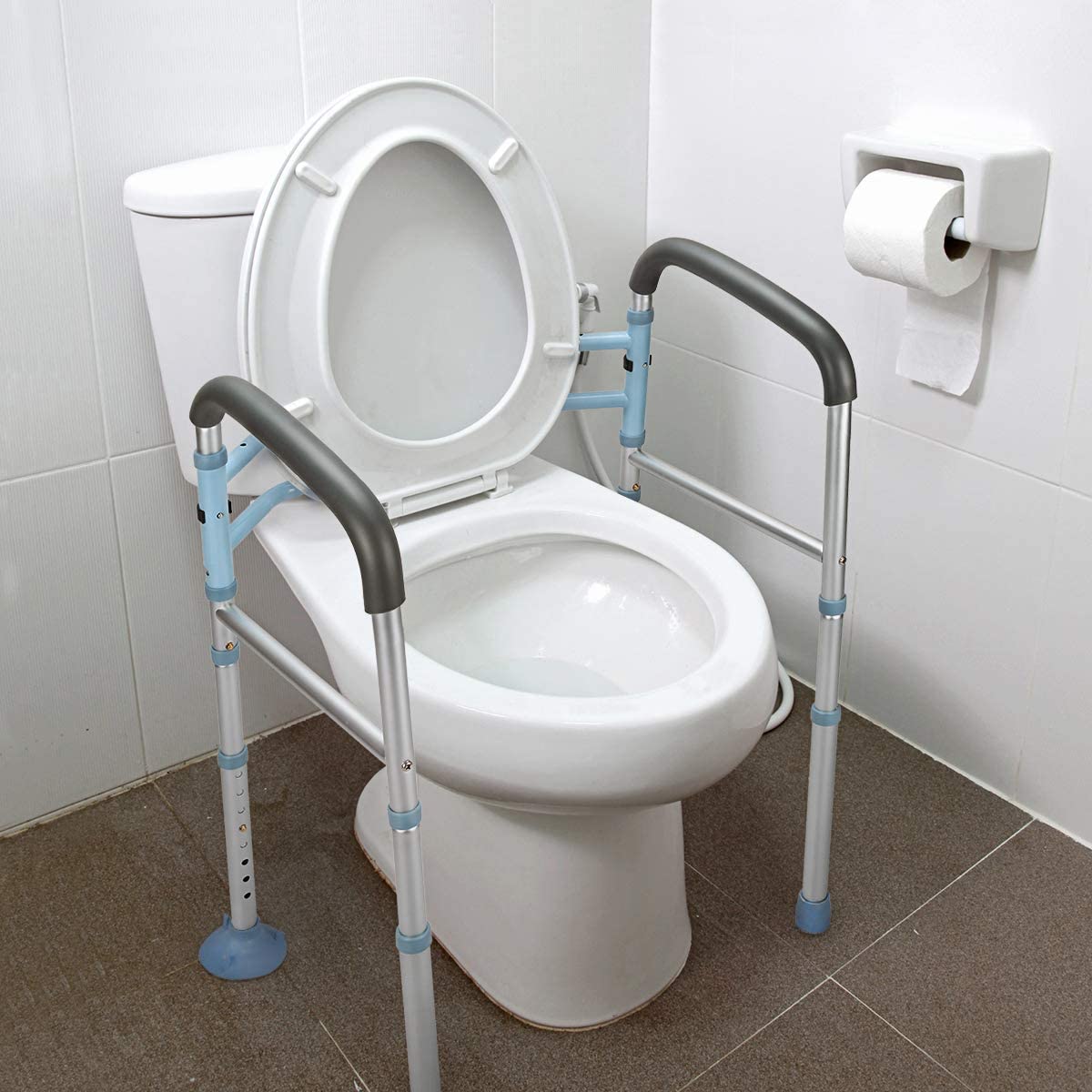 Oasisspace Stand Alone Toilet Safety Rail, Heavy Duty Medical Toilet