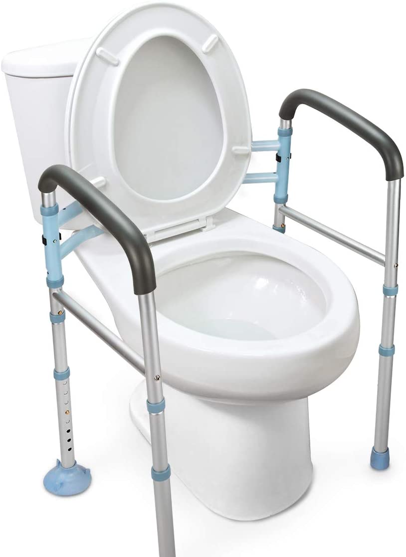 OasisSpace Stand Alone Raised Toilet Seat 300lbs Heavy Duty Medical