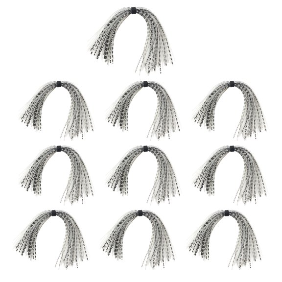 Oasiva 10 Bundles Squid Silk Skirt Tying Component Jig Skirts Buzzbaits Jig Squid Skirt Fly Tying Component Fishing Accessories