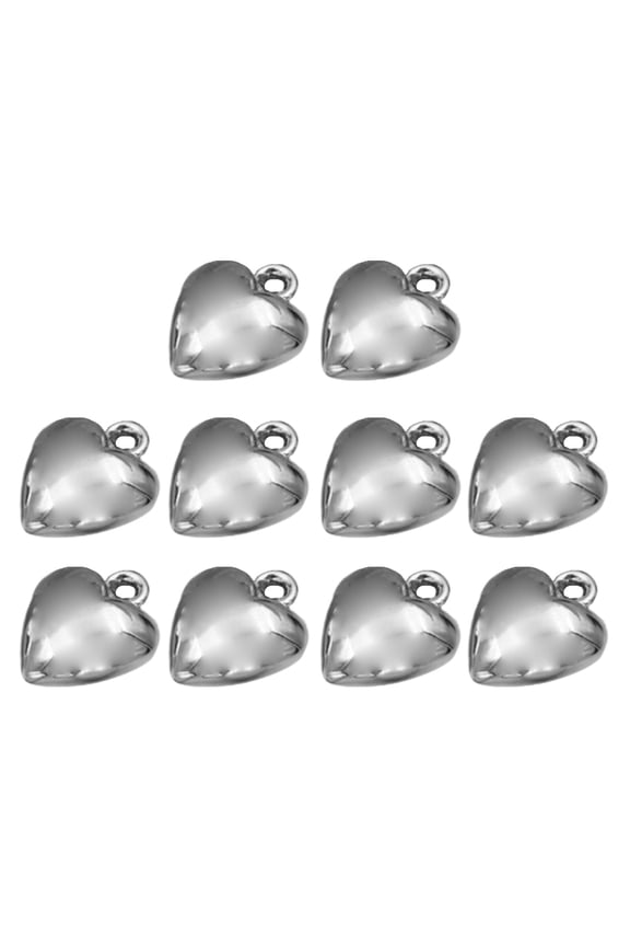 10 Pcs Small Heart Charm Pendants Plastic Beads Heart Charm Dangle Jewelry Making Accessories for DIY Necklace Bracelet