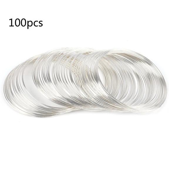 Oasiva 100 Pieces/Set Jewelry Wire Memory Beading Wire Cuff Bangle Bracelet Wire for DIY Rings Necklace Bracele Jewelry Making