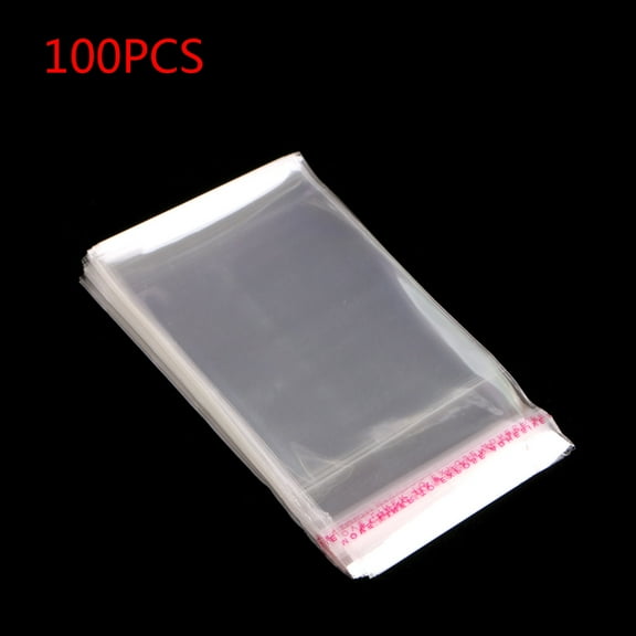 Oasiva 100x Self Sealing Cellophane Bags Clear Cookie Bags Resealable Cellophane Bag for Packaging Gifts Cookies Favors Product