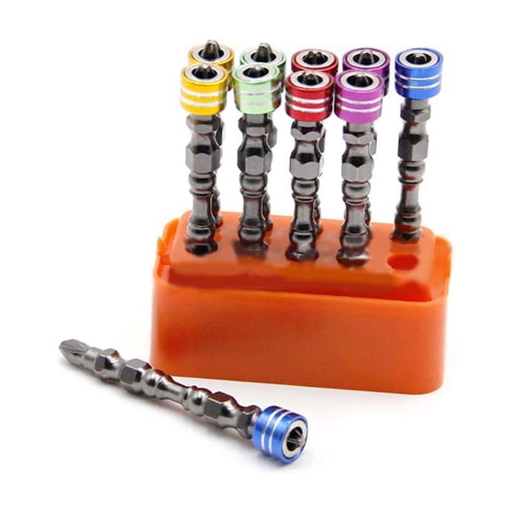 Oasiva 10Pcs Magnetic Cross Bit Set Impact Double Head Hardness Screwdriver Bit