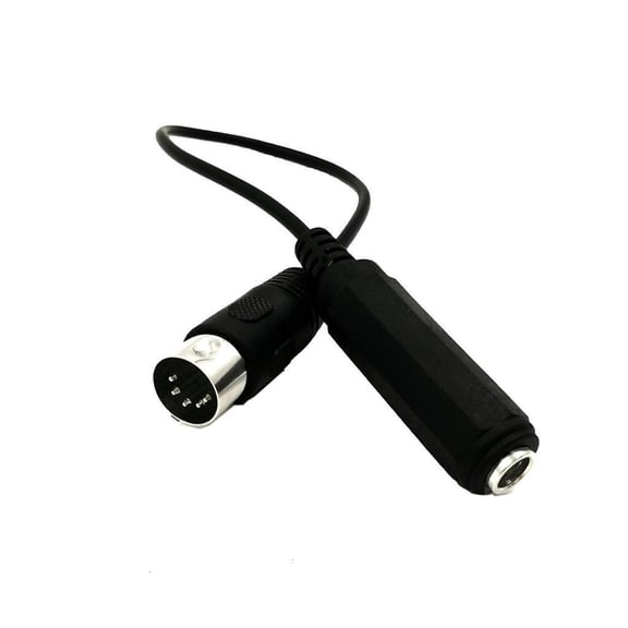 Oasiva 11.81inch 6.35mm TRS Female to DIN 5Pin Male Connectors Cord Wire Sound Cable Line for Keyboards and Synthesizers