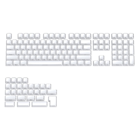 Oasiva 113Pcs PC Crystal Jelly Keycap Double Shot Injection Key Cover for Mechanical Keyboards