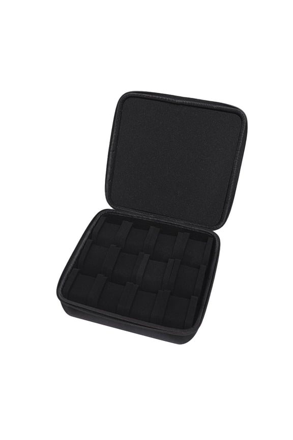 12 Slot Watch Storage Box With Padded Interior for Travel and Home Use