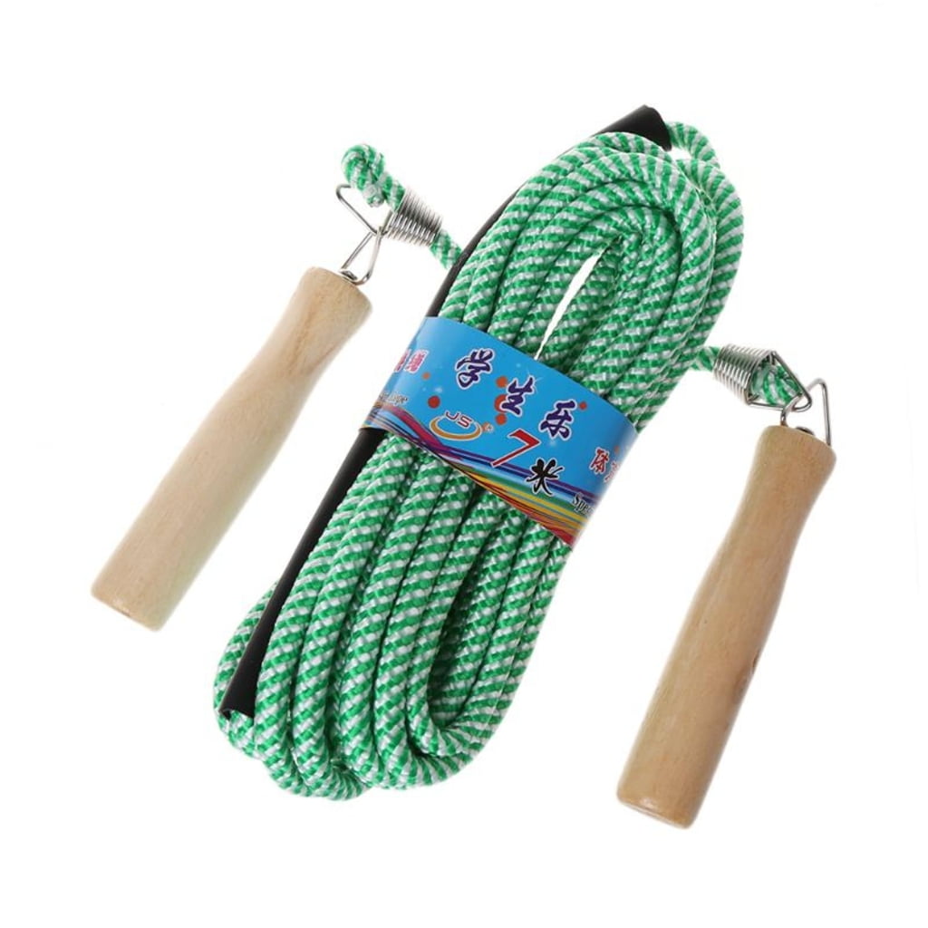 Oasiva 1pc Skipping Rope with Wooden Handle, Multiplayer Team Jumping Rope for Outdoor