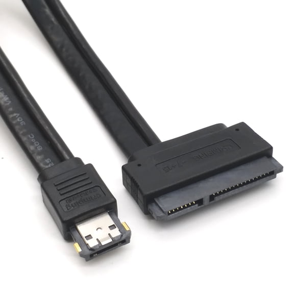 Oasiva 2 In 1 eSATA USB 12V 5V Data Cable Combo to 22Pin Sata USB Hard Disk Line 19.7in