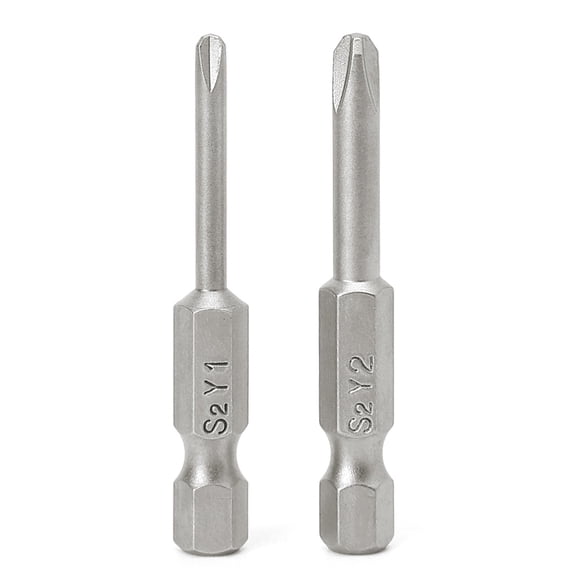 Oasiva 2 Pcs 50mm Magnetic 1/4'' Hex Shank Tri-wing Y Tip for Head Screwdriver Bits Set